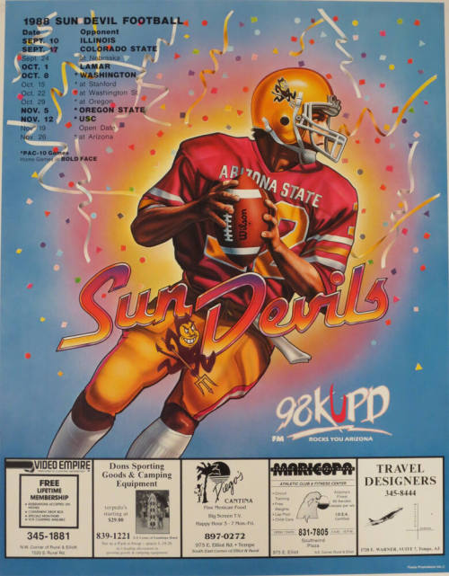Poster- Sun Devil Football, 1988
