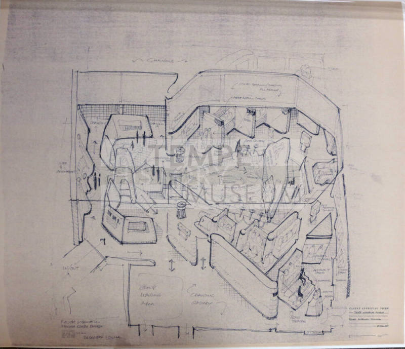 Blueprint - Floor Plan for Tempe Historical Museum