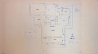 Blueprint - Floor Plan of Curt W. Miller House