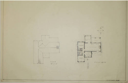 Floor and Roof Plan of Wetmore Home