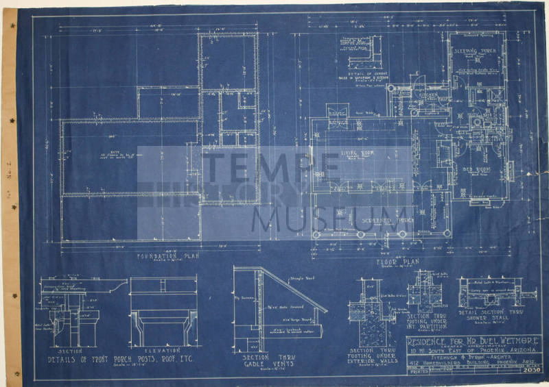 Blueprints for Buel Wetmore Home