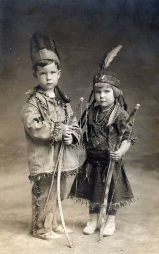 James Edward Carr and Margaret Carr in Indian Costumes