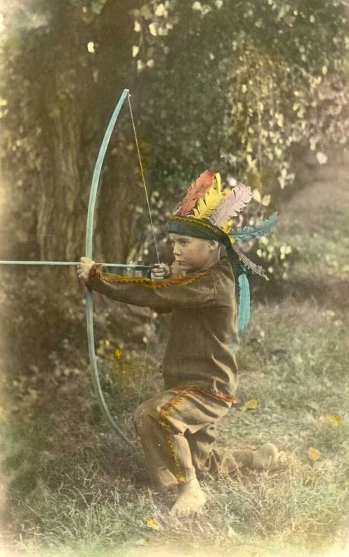 Picture of a child in a native American costume