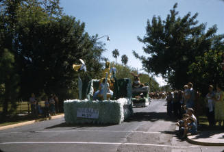 Float in Arizona State University Homecoming Parade 1955
