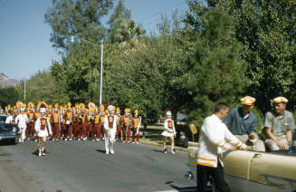 Sun Devil Marching Band in Arizona State University Homecoming Parade 1956