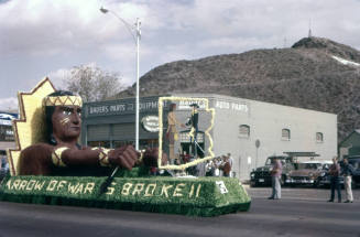 Float in Arizona State University Homecoming Parade 1957