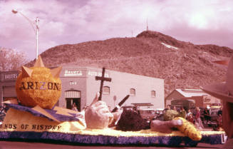 Float in Arizona State University Homecoming Parade 1957