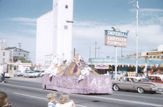 Alpha Epsilon Phi Sorority Float in Arizona State University Homecoming Parade 1958