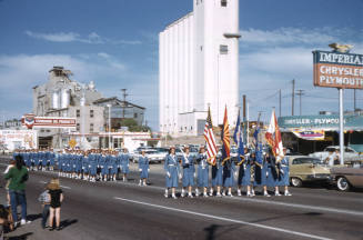 Legionettes Drill Team in Arizona State University Homecoming Parade 1958