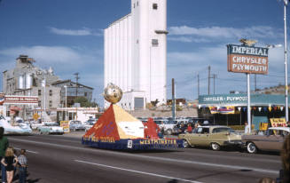 Float in Arizona State University Homecoming Parade 1958