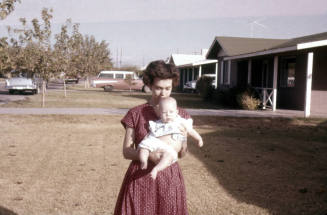 Lois and Jeanette in Front Yard in Tempe