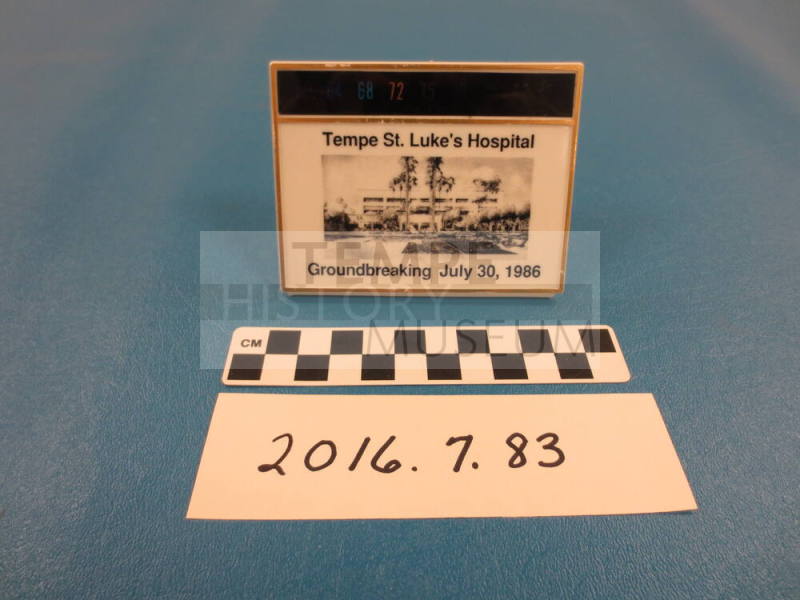 Tempe St. Lukes Hospital Ground Breaking thermometer