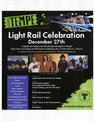 "Light Rail Celebration December 27" Smaller Color Poster