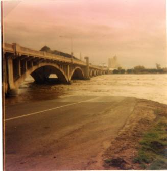 Salt River Flood with Mill Avenue Bridge