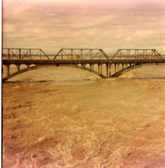 Salt River Flood with Southern Pacific Railroad Bridge