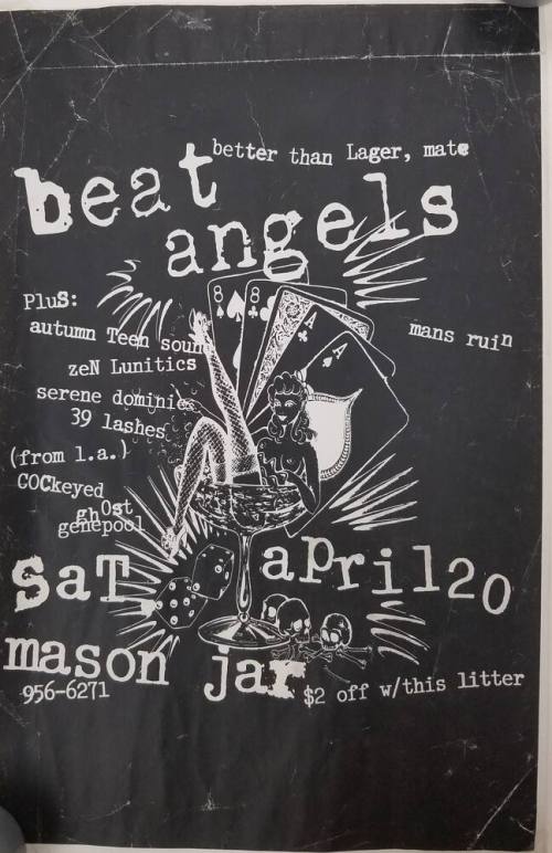 Beat Angels Poster for Concert at The Mason Jar