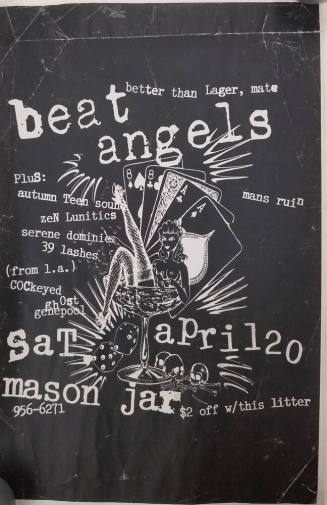 Beat Angels Poster for Concert at The Mason Jar