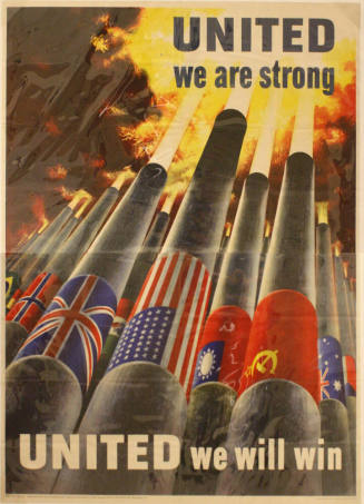 WW II  Poster - UNITED we are strong  UNITED we will win