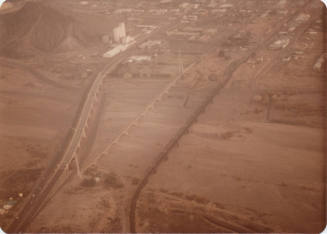 Aerial View of Tempe Bridges at the Salt River, 1982