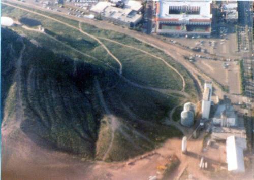 Aerial view of Hayden Butte and Hayden Flour Mill, 1992