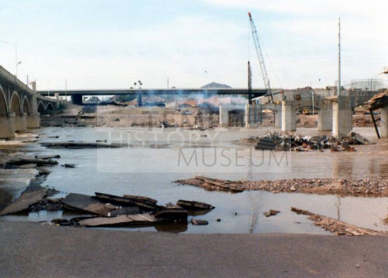 Damage to New Mill Ave. Bridge, 1993