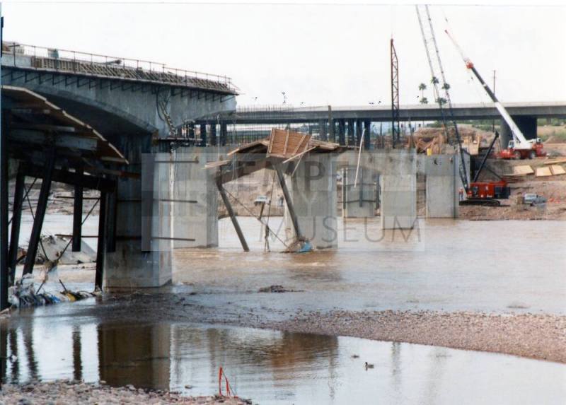 Damage to the New Mill Ave. Bridge, 1993