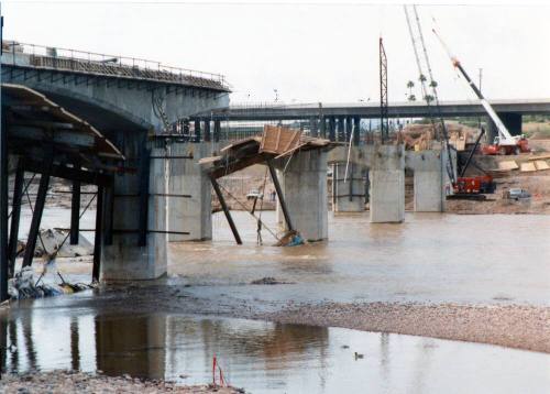 Damage to the New Mill Ave. Bridge, 1993