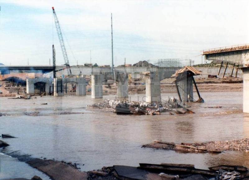 Flood Damage to New Mill Avenue Bridge, 1993