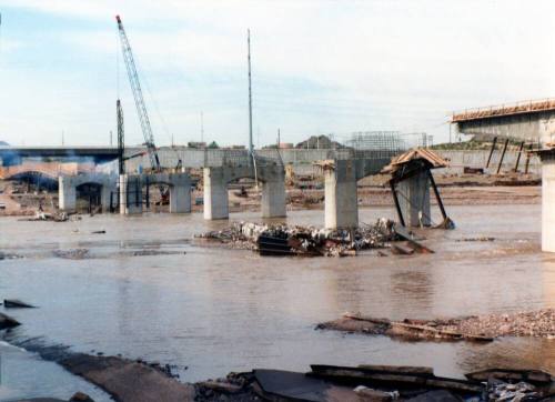Flood Damage to New Mill Avenue Bridge, 1993