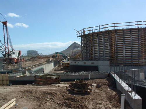Tempe Center for the Arts construction photograph-West Facing View of Site