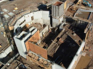 Tempe Center for the Arts construction photograph-Aerial View of Theater