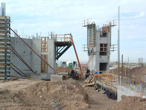 Tempe Center for the Arts construction photograph-Elevator Shaft