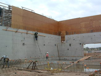 Tempe Center for the Arts construction photograph-Workers Inside a Building