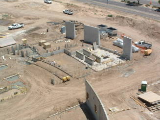 Tempe Center for the Arts construction photograph-Aerial of South Side of Site