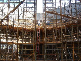 Tempe Center for the Arts construction photograph-Theater Scaffolding