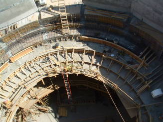 Tempe Center for the Arts construction photograph-Aerial of Theater Space