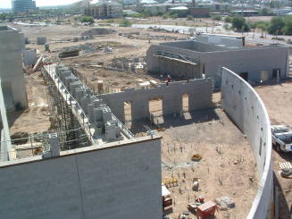 Tempe Center for the Arts construction photograph-Southwest Facing View of Site