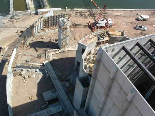 Tempe Center for the Arts construction photograph- Aerial View of North Side of Site