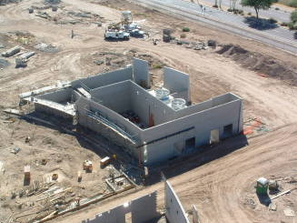 Tempe Center for the Arts construction photograph-Southeast Facing Aerial