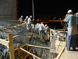 Tempe Center for the Arts construction photograph-Concrete being Poured into Theater Dome