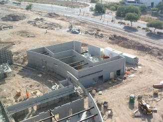 Tempe Center for the Arts construction photograph-Aerial View of Building