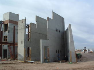 Tempe Center for the Arts construction photograph-Building Walls