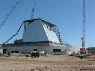 Tempe Center for the Arts construction photograph-Roof Construction