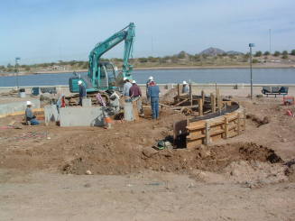 Tempe Center for the Arts construction photograph-Outdoors Seating Area