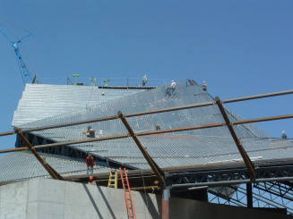 Tempe Center for the Arts construction photograph-Roof Construction
