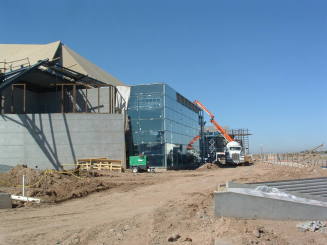Tempe Center for the Arts construction photograph-Outside of Lakeside Room
