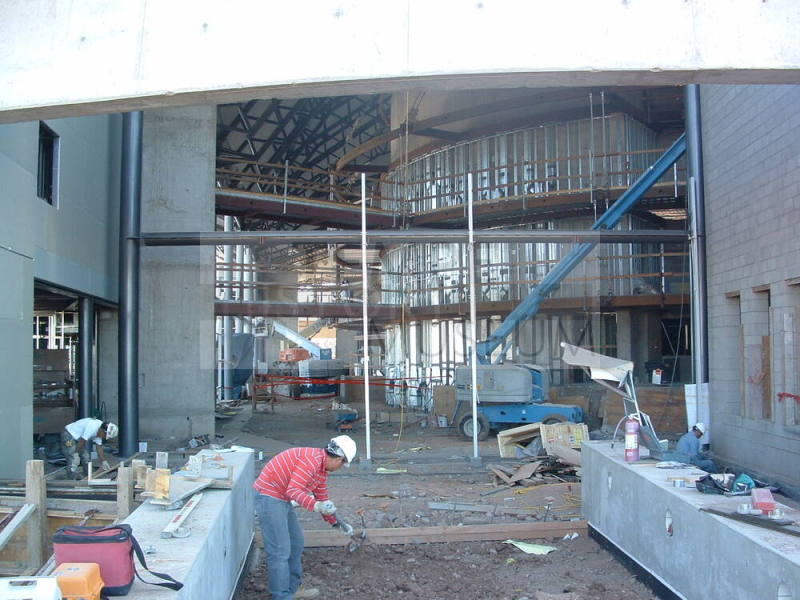 Tempe Center for the Arts construction photograph-Entryway Construction