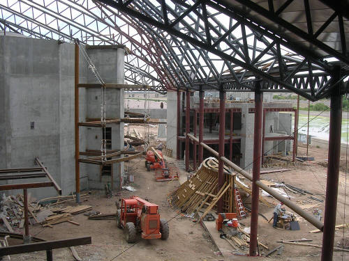 Tempe Center for the Arts construction photograph-Beginning of Lobby Construction