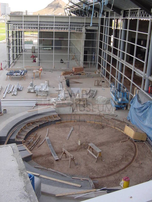 Tempe Center for the Arts construction photograph-Circular Courtyard Construction