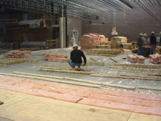 Tempe Center for the Arts construction photograph-Theater Stage Insulation